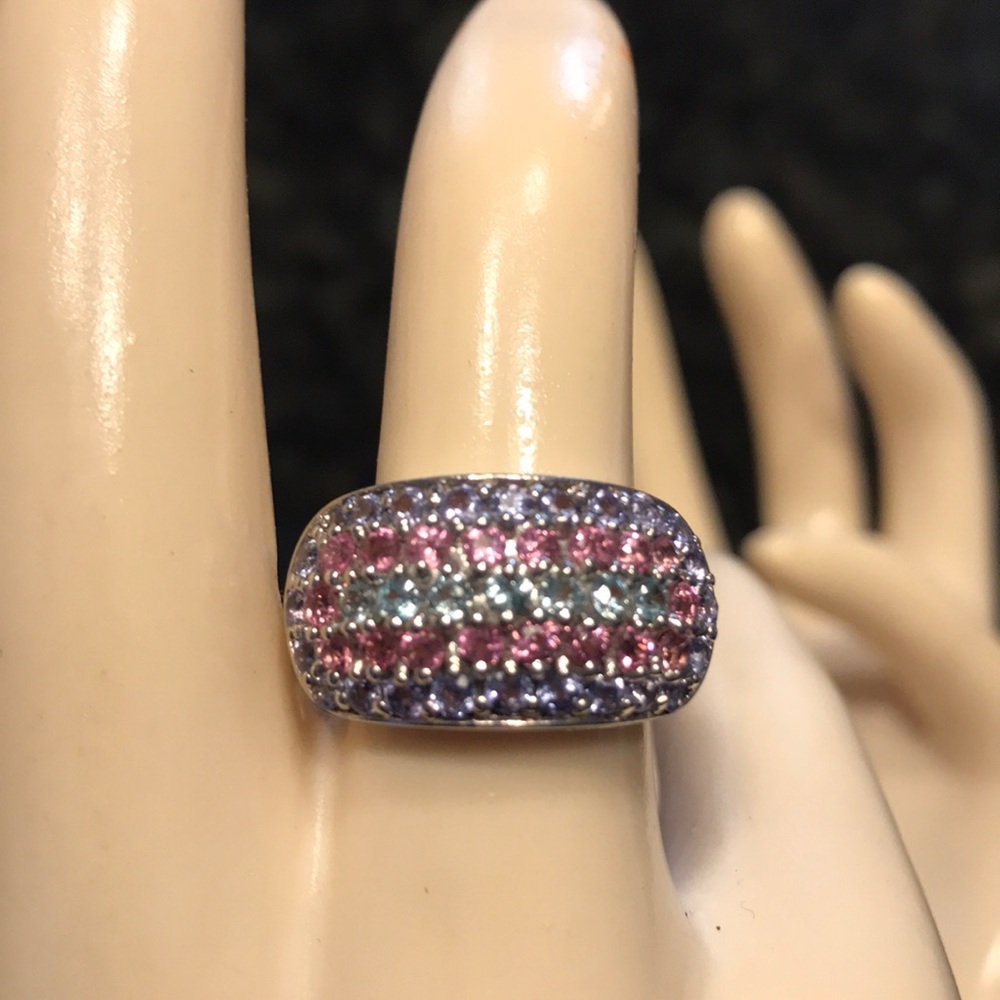 Sterling silver rhinestone ring